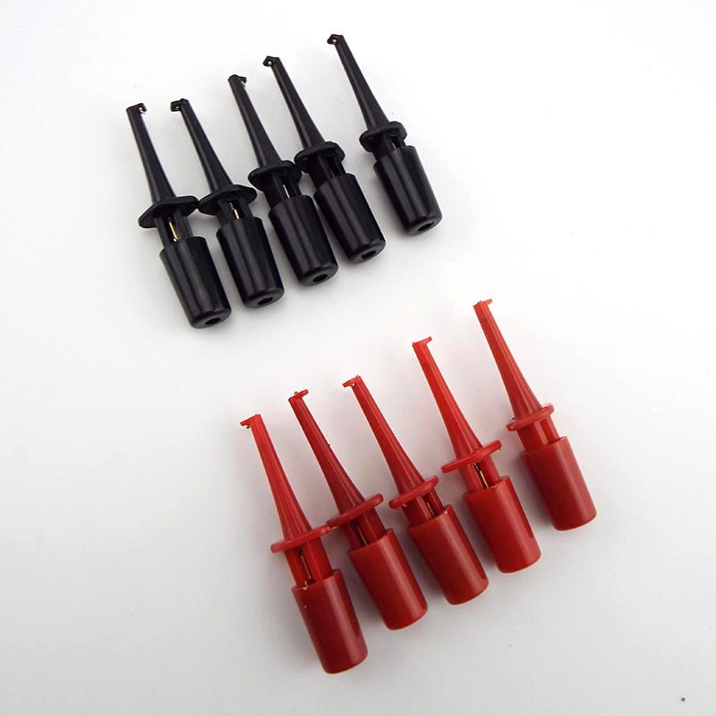 Test Probe คลิปตะขอทดสอบเดี่ยวขนาดเล็กสําหรับการทดสอบอิเล็กทรอนิกส์ IC Grabber คลิปไฟฟ้าจระเข้ทรงกลม