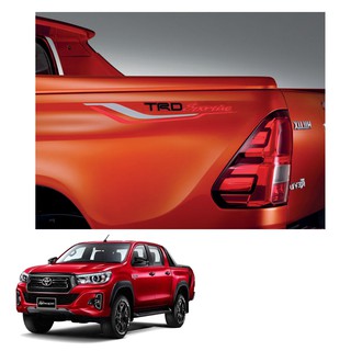 Sticker ข้างกระบะท้าย TRD ซ้าย สีดำ 1 ชุด แท้ สำหรับ โตโยต้า Toyota ไฮลักซ์ Hilux รีโว่ Revo ร็อคโค่ Rocco ปี 15 2019