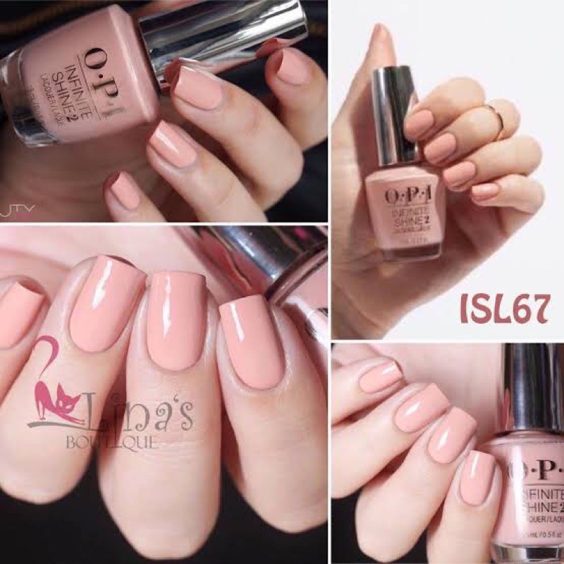 พร้อมส่ง OPI Infinite shine Half Past Nude รุ่นฝาสีเงิน รุ่นกึ่งเจล เงาแบบเจลโดยไม่ต้องอบ สีนู้ดส้มอมชมพู แท้ 💯%