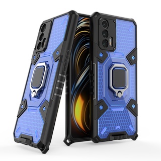 เคสโทรศัพท์ Realme GT 5G RealmeGT 2021 Case Honeycomb Space Capsule Double Layer Material Protective Cover Compatible with Magnetic Car Holder Bumper เคส เคสเรียวมีGT