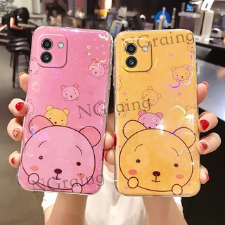 เคสโทรศัพท์มือถือ Samsung Galaxy A03 Cute Cartoon Bear Silicone Colorful Back Cover for Samsung A03