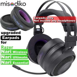 Misodiko เบาะหูฟัง แบบเปลี่ยน สําหรับ Razer Nari Wireless Nari Essential Ultimate Gaming Headset