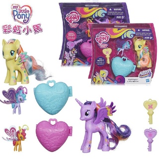 Hasbro My Little Pony Twilight Sparkle Fluttershy Rainbow Series Love Magic Key Play House โมเดลของเล่น สําหรับเด็กผู้หญิง