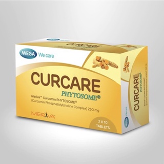 MEGA  WE CARE CURCARE Phytosome 250mg.กรดไหลย้อน แผลในกระเพราะ(สารสกัดขมิ้นชัน)ขนาด30เม็ด