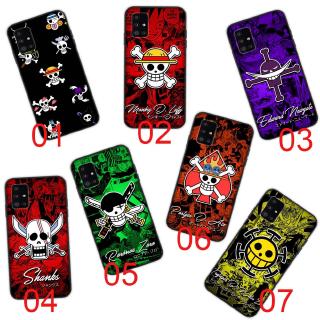 เคสโทรศัพท์มือถือแบบนิ่ม ลายโลโก้โจรสลัด One Piece สีดํา สําหรับ iPhone 5S 6S 8 6 7 5 XR Plus SE