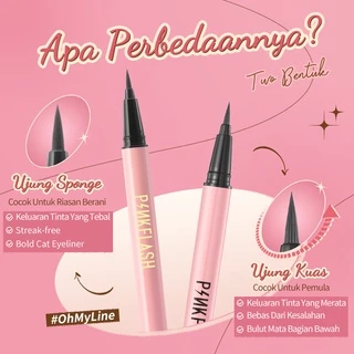 Pinkflash Ohmypinkflash Ohmyline ดินสอเขียนขอบตา สีน้ําตาลดํา กันน้ํา ติดทนนาน 2 สี