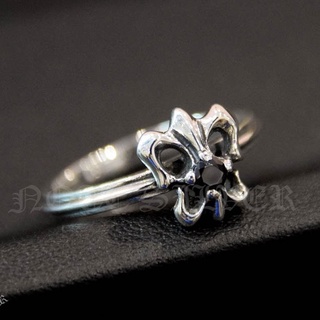 แหวน เฟลอร์ดาลีส์ ฝังนิล เงินแท้ Sterling Silver 925 NSRG2049