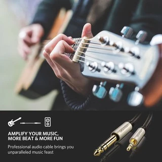 UGREEN รุ่น AV127 แจ๊คต่อสัญญาณ AUX 3.5mm to 6.35mm Aux Adapter Cable สายยาว 1-5 เมตร