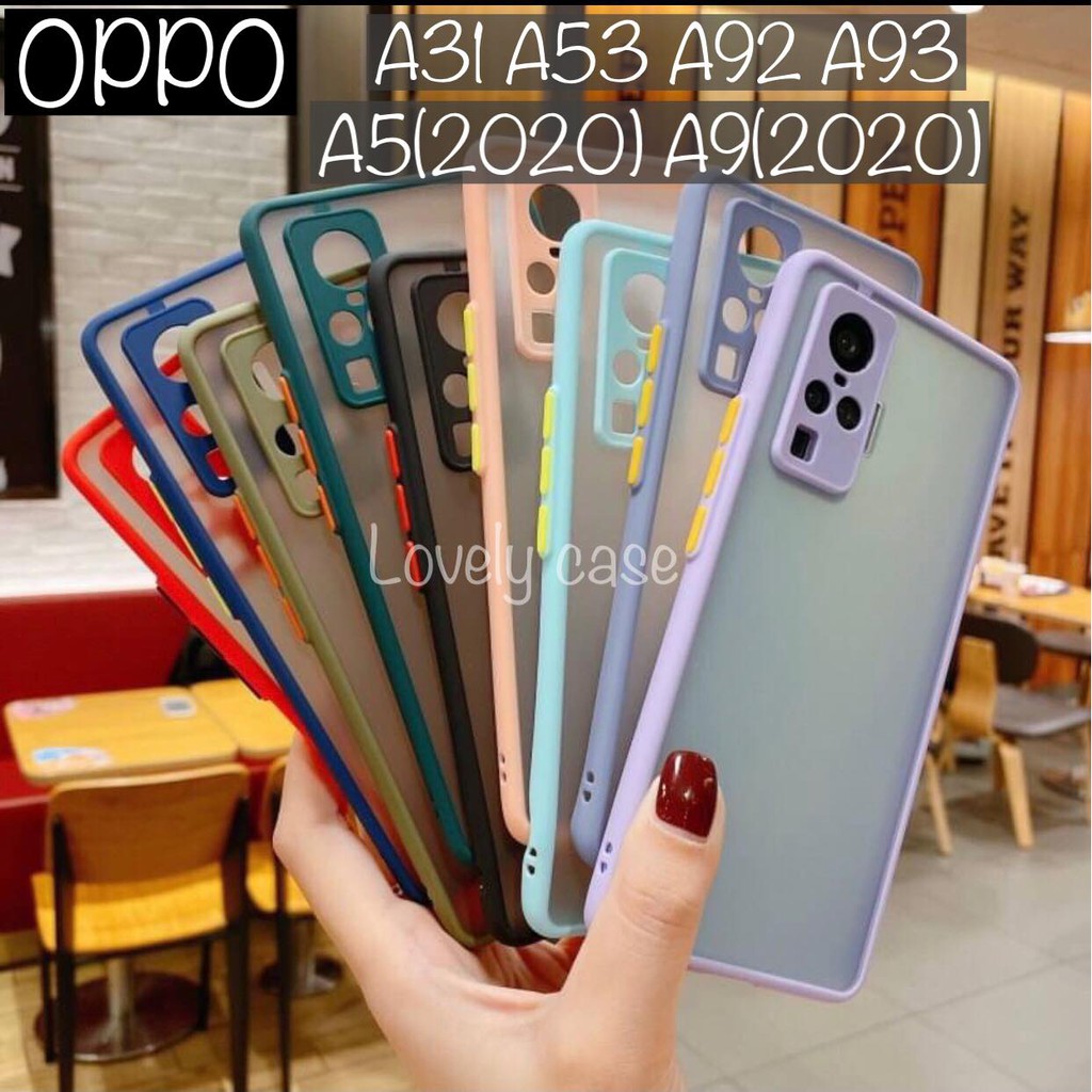 เคสกันกล้อง ขอบสี OPPO A5(2020) a9(2020) a53 A31 A92 A93