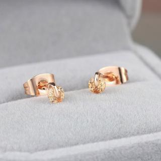 ZHOUYANG ใหม่เล็ก ๆ น้อย ๆ คริสตัล Stud Earrings สำหรับผู้หญิงน่ารัก E181 เครื่องประดับขนาดเล็กต่างหูเพชรรัสเซียสำหรับสาว ๆ รายวันภาคยานุวัติแฟชั่น