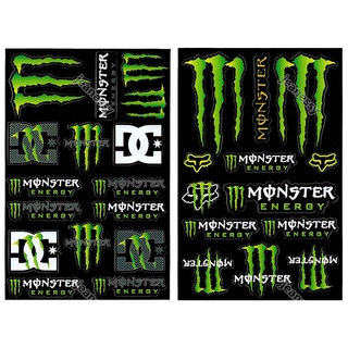 **พร้อมส่ง* สติกเกอร์ไวนิล ลาย Monster Racing Helmet JDM สําหรับตกแต่งรถยนต์