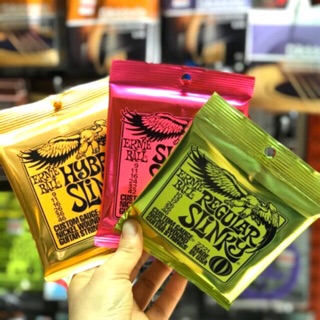 สายกีตาร์ไฟฟ้า Ernie Ball Slinky guitar strings ของแท้ เบอร์9 เบอร์10 ครบชุด พร้อมส่ง