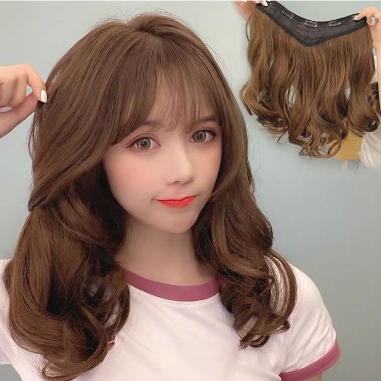 ลดล้างสต๊อกเริ่มต้น29บาท แฮร์พีชรุ่นใหม่ ผมปลอม ผมต่อ วิกผม ออกแบบเป็นรูปตัวVให้รับกับรูปศีรษะ ใส่งายไม่หลด