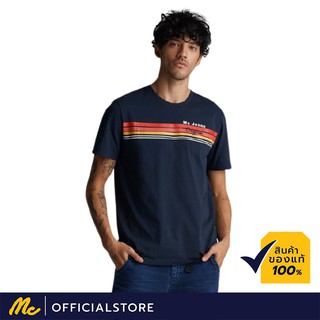 ❈☆❈Mc Jeans เสื้อยืดผู้ชาย เสื้อแขนสั้น เสื้อยืด MC ADVENTURE สีกรมท่า ผ้านุ่ม ระบายอากาศได้ดี MTSZ497