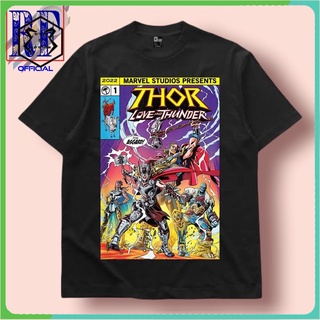 เสื้อยืด พิมพ์ลาย Thor LOVE AND THUNDER VINTAGE| เสื้อยืด พิมพ์ลายการ์ตูนมาร์เวล ธอร์ | เสื้อยืด สีดํา สําหรับผู้ชาย