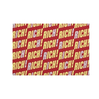 [MT01-00000017] พรมเช็ดเท้า พรมดักฝุ่น ลาย Rich! สั้น 40x60 ซม