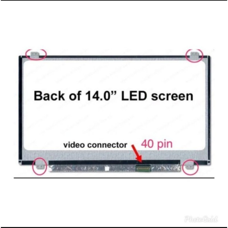 Led Lcd 14.0 Slim 40 PIN TOP BOTTOM LP140WH2 B140XW03 HB140X1-500 N140B