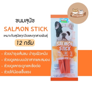 Dogga Doga ขนมสุนัข Salmon Stick เนื้อปลาแซลมอนแบบแท่ง ขนาด 12 กรัม