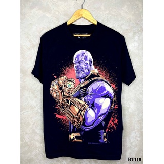 Thanosเสื้อยืดสีดำสกรีนลายBT119