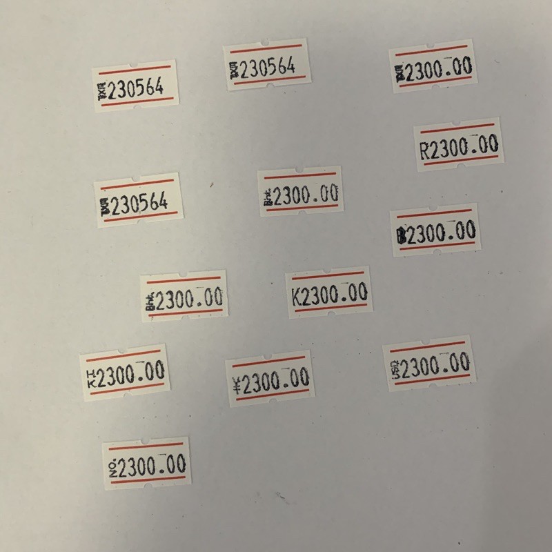 MoTEX เครื่องตีราคา MX-5500 ของแท้+สติ๊กเกอร์ 1 แถว สีขาว-ขอบแดง มี 3 สีให้เลือก สีแดง,สีเหลือง และสีน้ำเงิน พร้อมส่ง