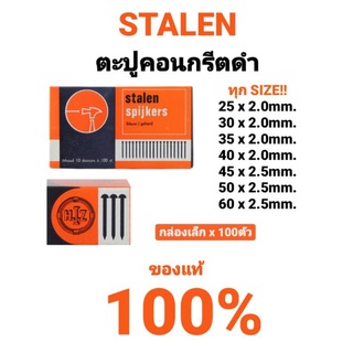 ตะปูคอนกรีต ดำ ตะปูตีฝ้าตัวเล็ก ตะปูฝ้า ตะปูคอนกรีตตัวเล็ก ตะปู ตะปูคอนกรีตสีดำ H.I.Z STALEN อย่างดี กล่อง x 100ตัว