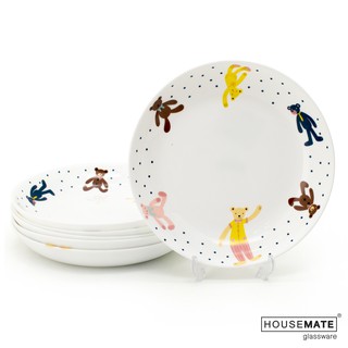 BB-CMQSP80 จานลึกกลม Big Bear 8 นิ้ว ชุดจานชามแก้วโอปอล ชุดดินเนอร์ ชุดของขวัญ Opal Glass Tableware