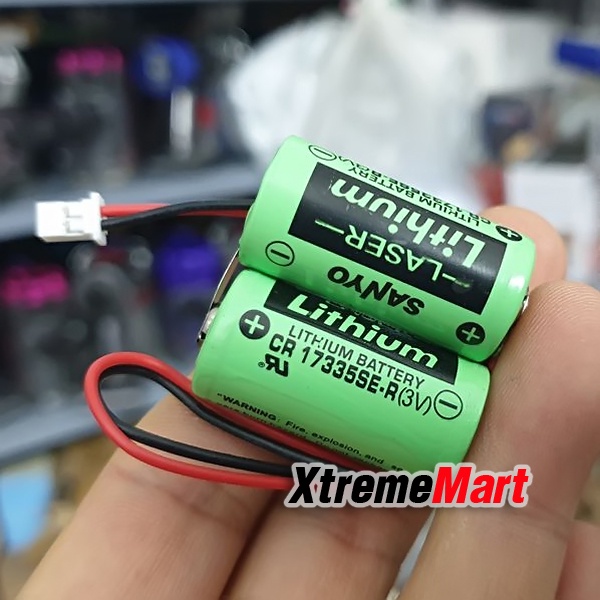 แบตเตอรี่ Sanyo 2CR17335SE-R CR17335 17335 6V MR-BAT6V1 แพ็คก้อนคู่ Lithium Laser