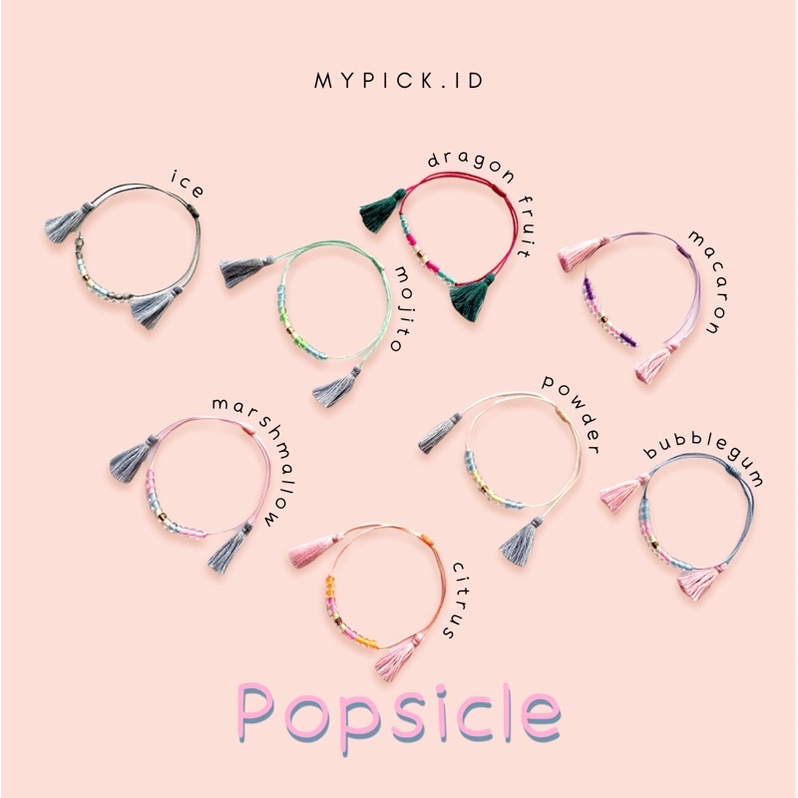 [สั่งซื้อล่วงหน้า] POPSICLE BOHO TASSEL BRACELET FRIENDSHIP COUPLE FRIENDSHIP BRACELET
