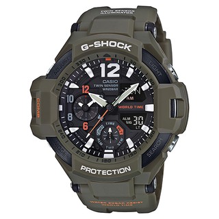 นาฬิกา Casio G-Shock นักบิน GRAVITYMASTER Master in OLIVE DRAB series รุ่น GA-1100KH-3A ของแท้ รับประกัน1ปี