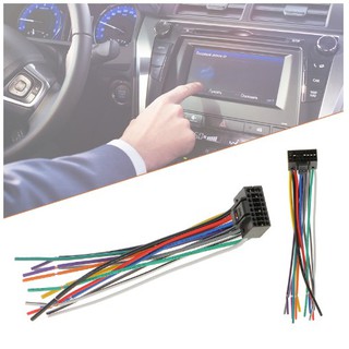 ปลั๊กตรงรุ่นเครื่องเสียง Kenwood, JVC, Worldtech, Alpha, Android 16 Pin Stereo wire harness