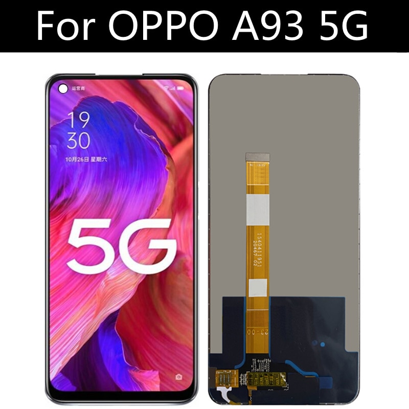 อะไหล่หน้าจอสัมผัส LCD แบบเปลี่ยน สําหรับ OPPO A93 2020 A93 5G PCGM00 ...