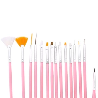 15 ชิ้น / เซต แปรงเค้กฟองดองท์ DIY งานฝีมือน้ําตาล เครื่องมือตกแต่งเค้ก ปากกาขนม แปรงสําหรับภาพวาดฟองดองท์