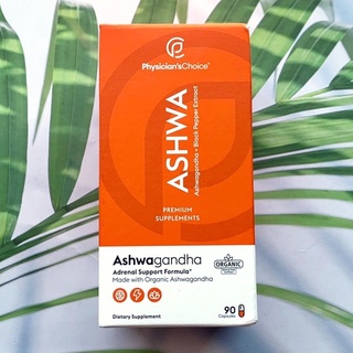 60% OFF ราคา Sale!!! EXP: 05/2023 โสมอินเดีย Ashwa Ashwagandha+Black Pepper Extract 90 Capsules (Physicians Choice®)