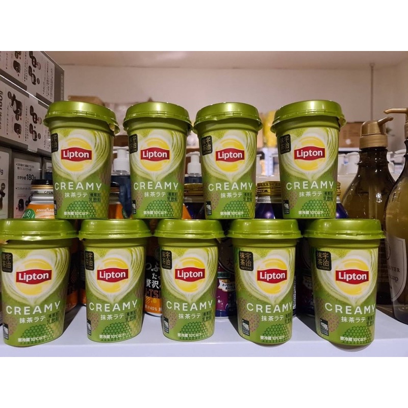 ชาเขียวนมหอมกลมกล่อม รสชาติดีมาก Lipton Creamy matcha latte 240ml