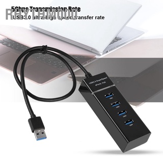 Rhythm000 4 พอร์ต Usb3.0 Hub แท่นชาร์จอะแดปเตอร์ 5Gbps Hub สําหรับโทรศัพท์ / แท็บเล็ต / Pc / หน้าต่าง