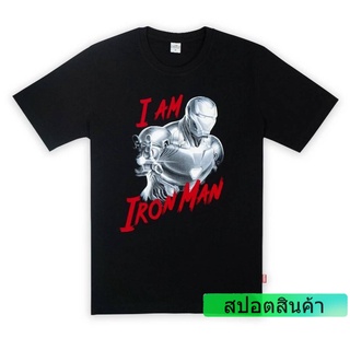 เสื้อยืดมาร์เวล I AM IRONMAN-9030-BL