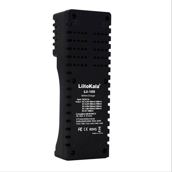 เครื่องชาร์จ LiitoKala Lii-100 เครื่องชาร์จถ่าน Li-ion 18650 18350 16340 14500 26650 Ni-MH Ni-Cd AA AAA