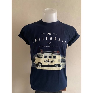 เสื้อยืดผ้าฝ้ายพิมพ์ลายขายดี ™❀เสื้อยืดผู้ชายSUPERTEESลายCaliforniaรถ