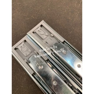 รางลิ้นชัก แบบกดกระเด้ง รางลูกปืน กดเด้ง กดกระเด้ง Drawer slide Damping 10 - 22 นิ้ว (1 คู่)