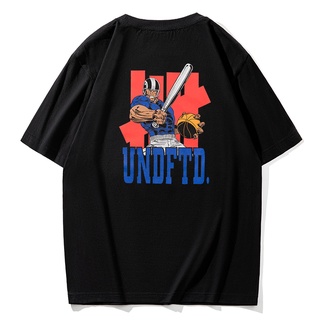 เสื้อยืดแขนสั้นลําลอง พิมพ์ลายการ์ตูนเบสบอล undefeated ทรงหลวม สําหรับผู้ชาย และผู้หญิง