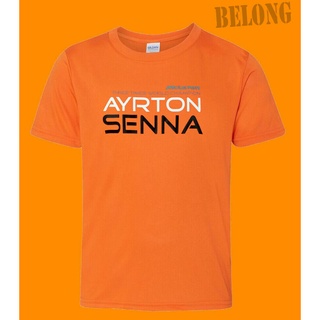 เสื้อยืดโอเวอร์ไซส์เสื้อยืดคอกลม พิมพ์ลายโลโก้อนิเมะ Ayrton Senna ของขวัญวันหยุด สําหรับผู้ชายS-3XL