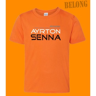 เสื้อยืดโอเวอร์ไซส์เสื้อยืดคอกลม พิมพ์ลายโลโก้อนิเมะ Ayrton Senna ของขวัญวันหยุด สําหรับผู้ชายS-3XL