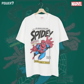 เสื้อยืดPower 7 Shop เสื้อยืดการ์ตูน มาร์เวล ลิขสิทธ์แท้ MARVEL COMICS  T-SHIRTS (MVX-025)