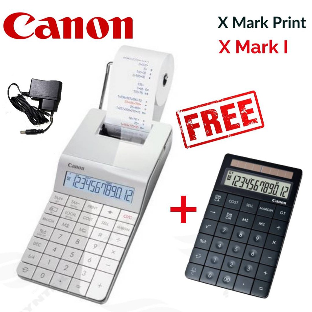เครื่องคิดเลขปริ้นกระดาษ​ CANON​ X Mark Print (White) + X Mark I (Black)