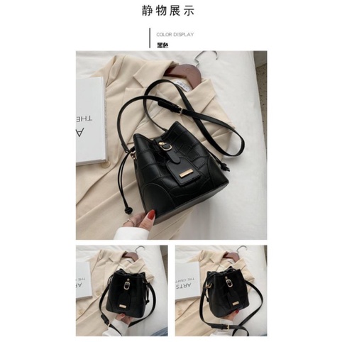 พร้อมส่ง010-กระเป๋าสะพายข้าง ทรงขนมจีบ หนังpu คลิปถ่ายจากงานจริง ...