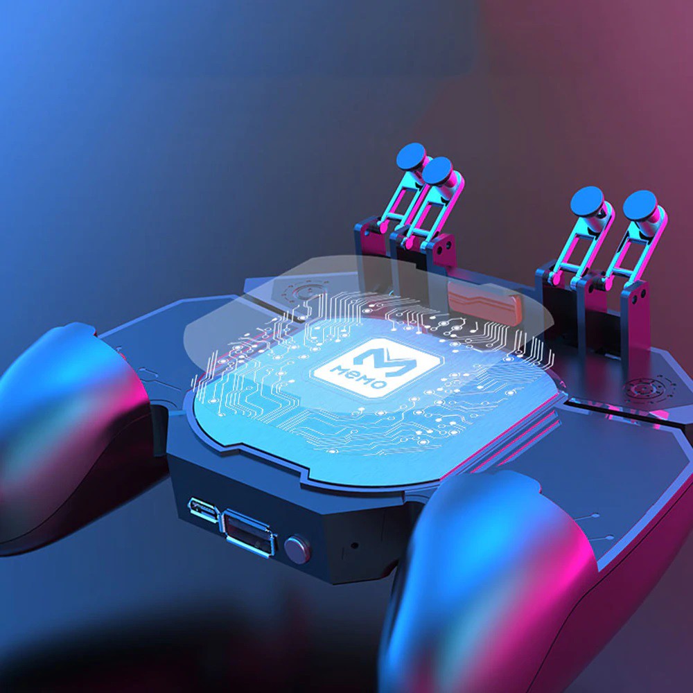 Memo DL88 Gamepad พัดลมระบายความร้อน 6 นิ้ว Cooler Handle Semiconductor จอย PUBG พร้อมปุ่มยิง 4 ตำแหน่ง (รวม VAT)