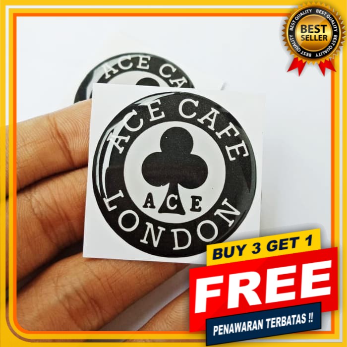 EMBLEM ACE CAFE LONDON FLEXIBLE นูน RESIN สติ๊กเกอร์สติ๊กเกอร์มอเตอร์ไซค์