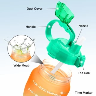QuiFit ขวดน้ำ สไตล์สปอร์ต ปราศจาก BPA 2 ลิตร-#-5