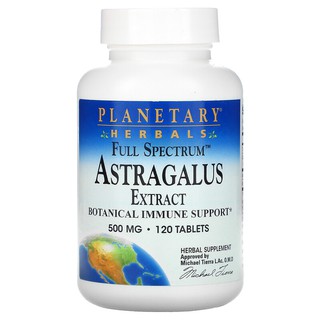 สารสกัด อึ่งคี้ ปักคี้ หวงฉี Planetary Herbals, Astragalus Extract, Full Spectrum, 500 mg, 120 Tablets, ของแท้จากอเมริกา