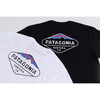 เสื้อยืดแขนสั้นพิมพ์ลายภูเขาสไตล์คลาสสิก Patagonia